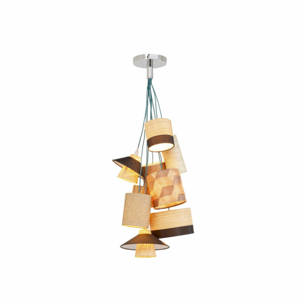 Hanglamp Saloon Texture 9-lite Kare Design Hanglamp 57468