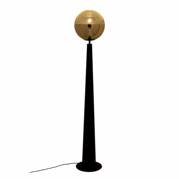 Vloerlamp Disco Bal Black 163cm Kare Design Vloerlamp 57458