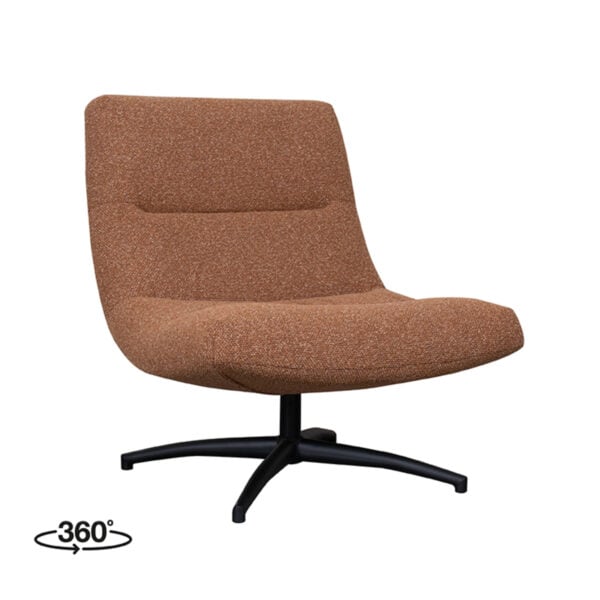 LABEL51 Fauteuil Calix - Terra - Boucle Oranje|bruin Fauteuil