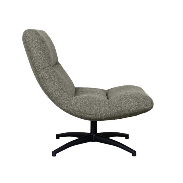 LABEL51 Fauteuil Calix - Truffel grijs - Boucle Grijs Fauteuil