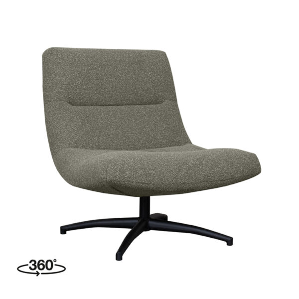 LABEL51 Fauteuil Calix - Truffel grijs - Boucle Grijs Fauteuil