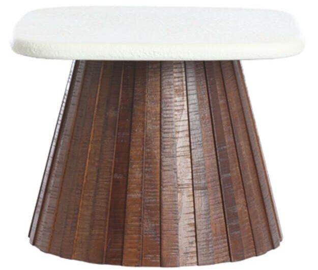 Bijzettafel Okato - Crème+hout Bruin Light & Living Bijzettafel 5510043