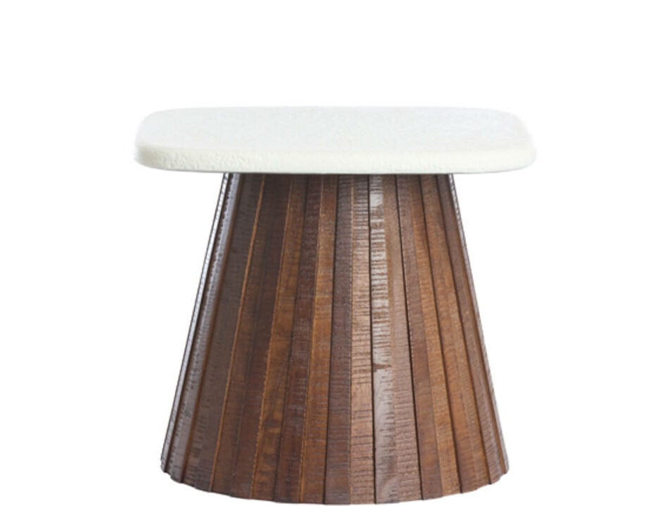 Bijzettafel Okato - Crème+hout Bruin Light & Living Bijzettafel 5510143