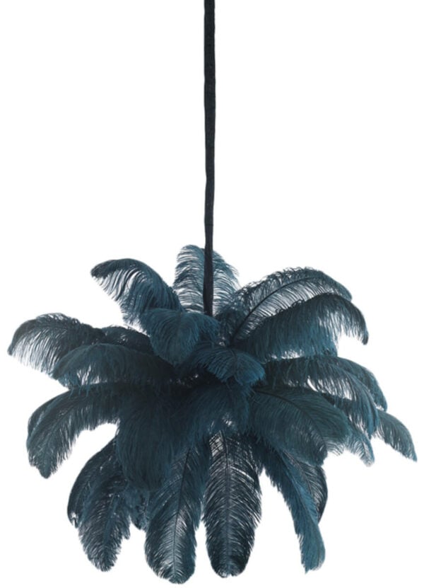 Hanglamp Feather - Zwart+blauw Light & Living Hanglamp 2945672