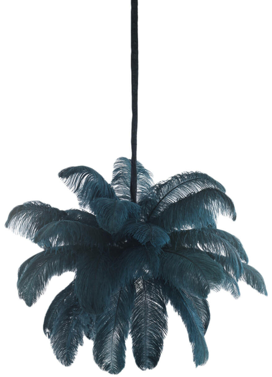 Hanglamp Feather - Zwart+blauw