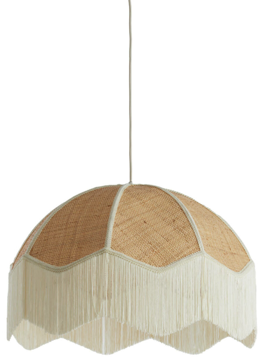 Hanglamp Malacia - Raffia Naturel+crème Light & Living Hanglamp 2986482