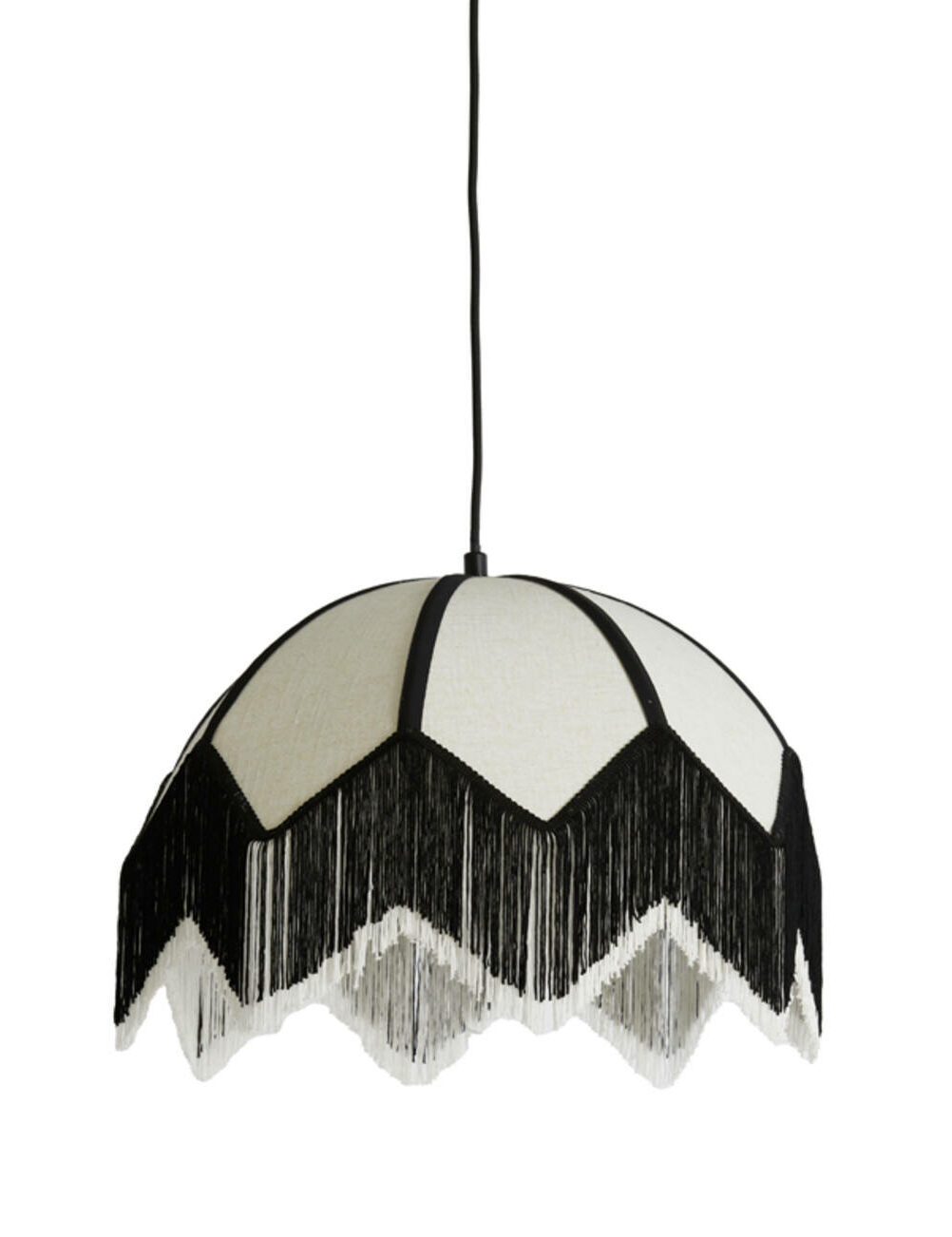 Hanglamp Sulina - Linnen Wit+zwart Light & Living Hanglamp 2987206