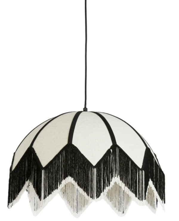 Hanglamp Sulina - Linnen Wit+zwart Light & Living Hanglamp 2987306