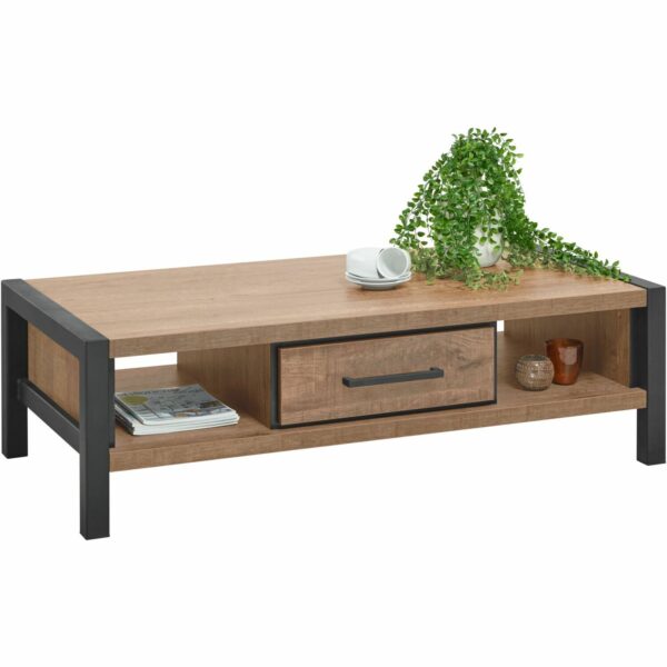 Profijt Meubel Salontafel 135x67 Mantera dark mango Bruin|Naturel Salontafel