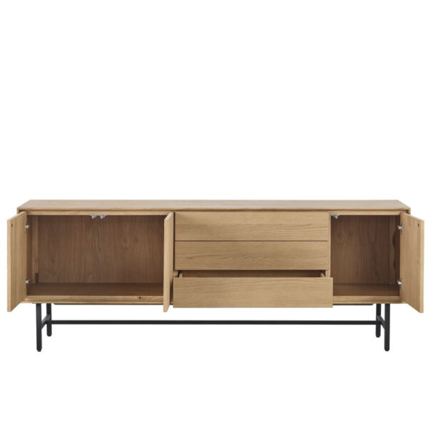 Pronto Wonen Dressoir Belvio (205 Cm) light oak fineer Bruin Dressoir