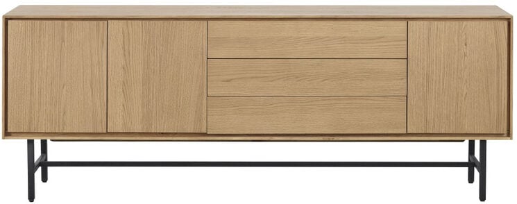 Pronto Wonen Dressoir Belvio (205 Cm) light oak fineer Bruin Dressoir