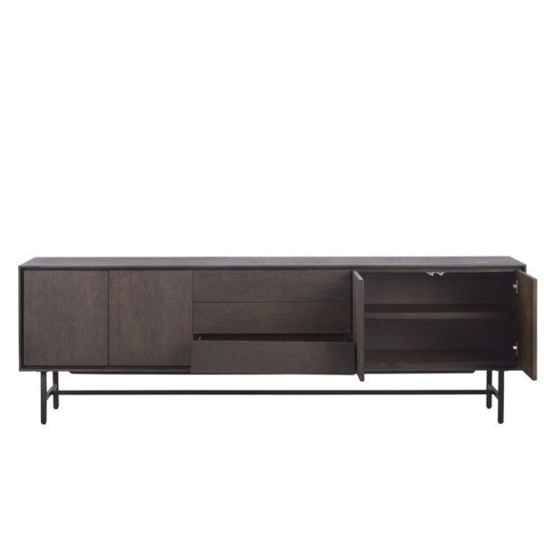 Pronto Wonen Dressoir Belvio (240 Cm) dark oak fineer Bruin Dressoir