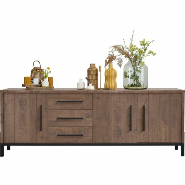 Pronto Wonen Dressoir Ricardi 175x90x45 cm dark mango Bruin|Naturel Dressoir