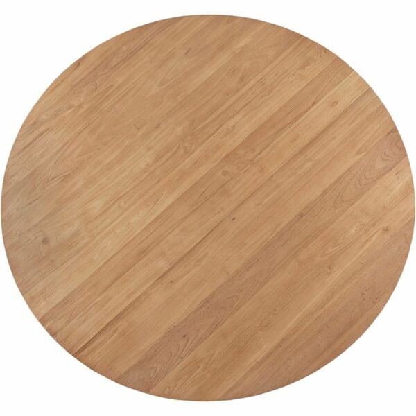 Pronto Wonen Eettafel Romaro 130 cm rond teak mix rough Bruin|Naturel Eettafel