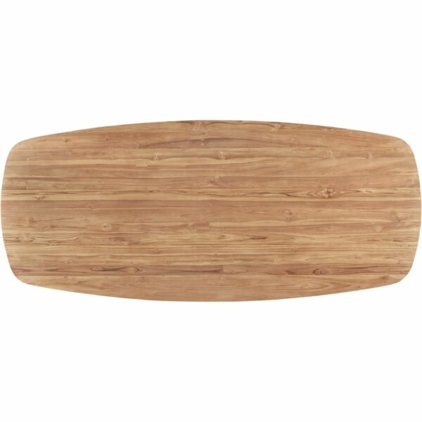 Pronto Wonen Eettafel Romaro 180x90 cm Deens ovaal teak mix rough Bruin|Naturel Eettafel