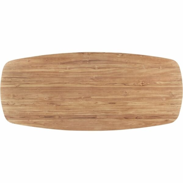 Pronto Wonen Eettafel Romaro 220x100 cm Deens ovaal teak mix rough Bruin|Naturel Eettafel