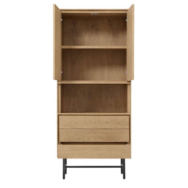 Pronto Wonen Opbergkast Belvio (85 Cm) light oak fineer Bruin Opbergkast