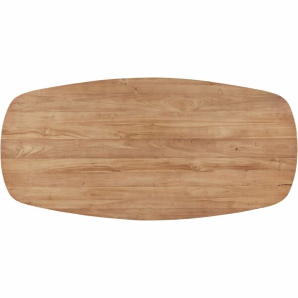 Pronto Wonen Salontafel Romaro 140x70 cm Deens ovaal teak mix rough Bruin|Naturel Salontafel