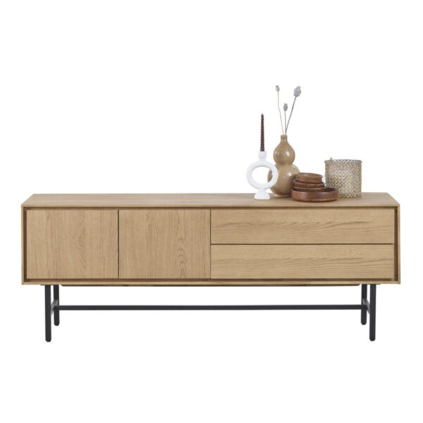 Pronto Wonen TV-meubel Belvio (165 Cm) light oak fineer Bruin Tv-meubel|Tv-dressoir