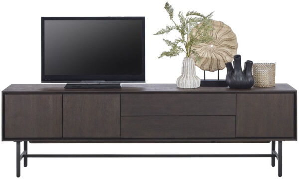 Pronto Wonen TV-meubel Belvio (205 Cm) dark oak fineer Bruin Tv-meubel|Tv-dressoir