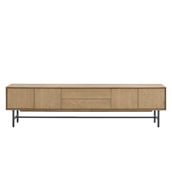 Pronto Wonen TV-meubel Belvio (240 Cm) light oak fineer Bruin Tv-meubel|Tv-dressoir