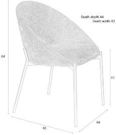 Housecraft Living Dando Eetkamerstoelen Grijs - Set van 2