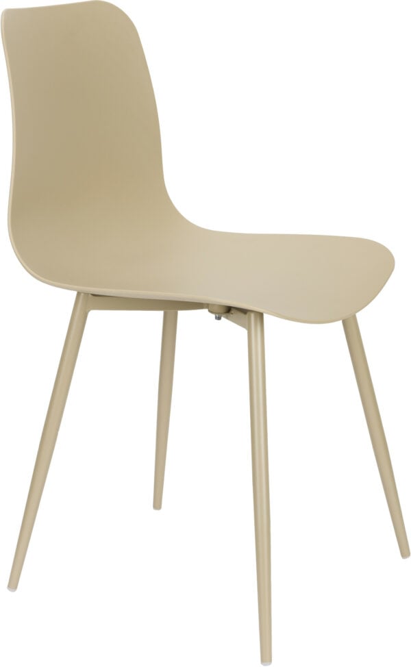 Eetkamerstoel Leon Beige White Label Living Eetkamerstoel ZVR1000265