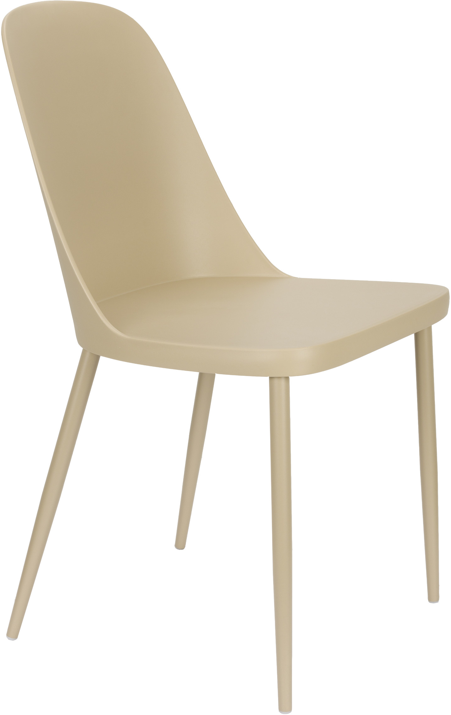 Giga Meubel - Eetkamerstoel Beige - Staal - Zithoogte 47cm - 53x46x85cm - Pip