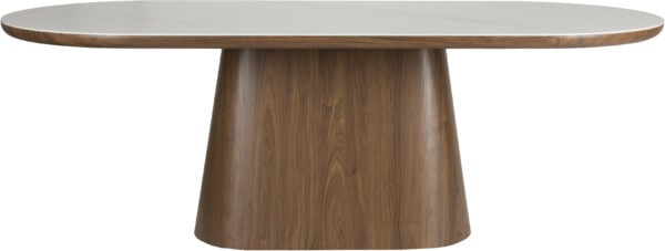 Eettafel Almira Oval Walnut White Label Living Eettafel ZVR1000319