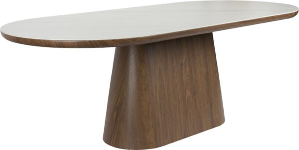 Eettafel Almira Oval Walnut White Label Living Eettafel ZVR1000319