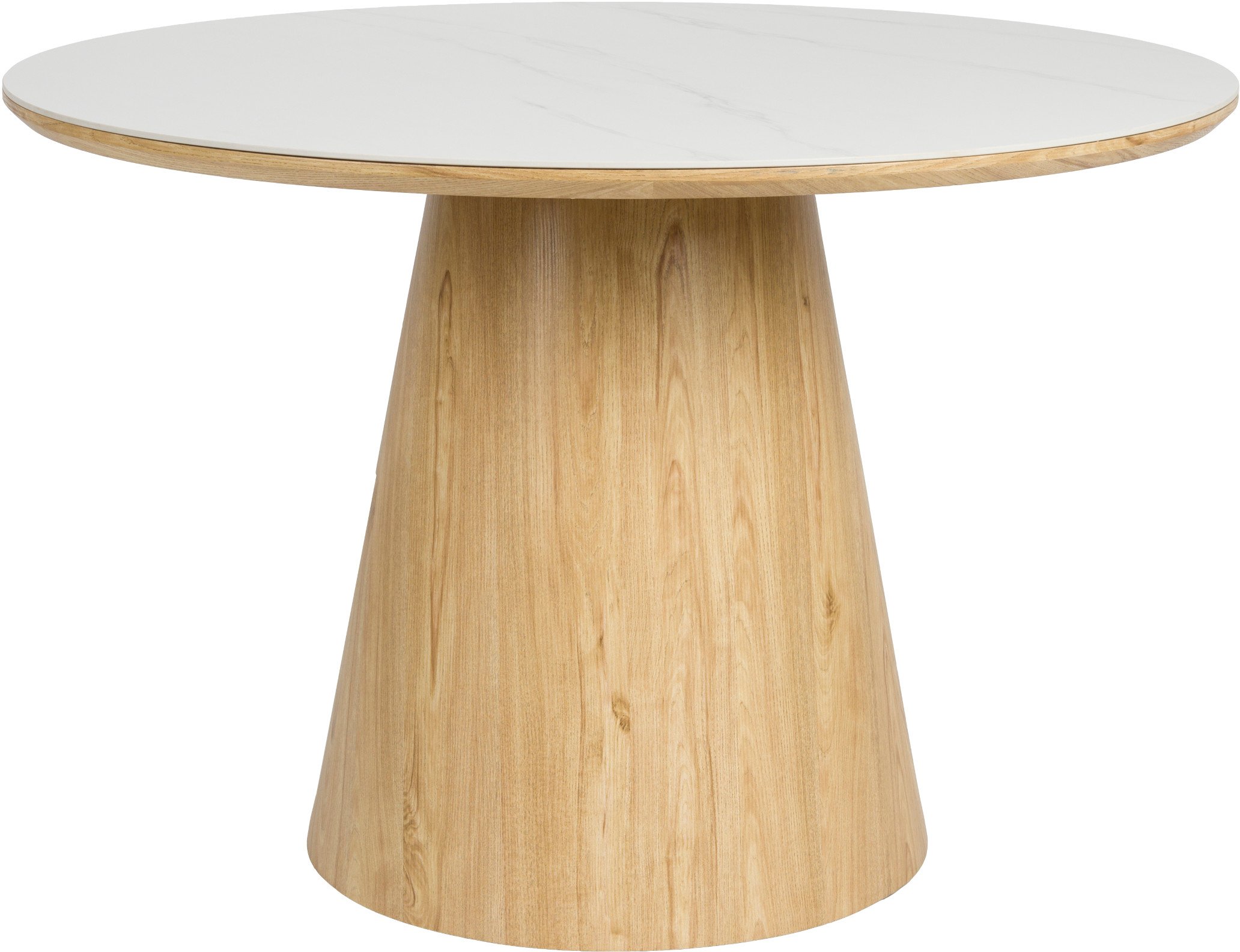 Eettafel Almira Round Oak White Label Living Eettafel ZVR1000328