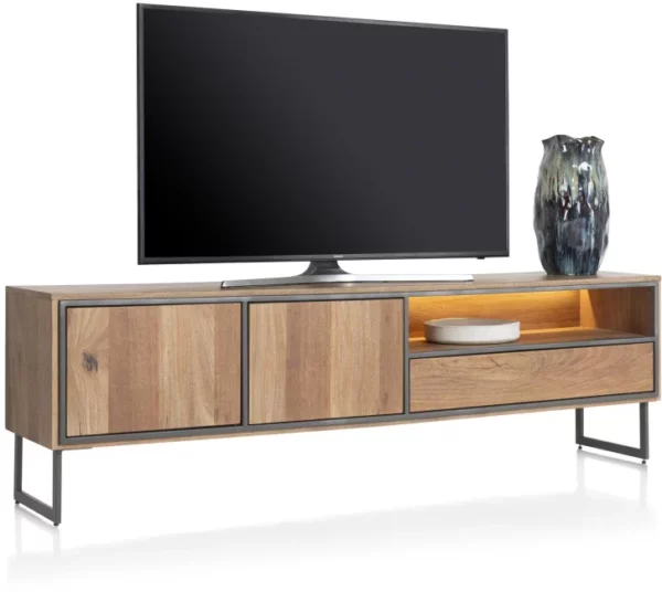 Henders & Hazel Trapani lowboard 200 cm - 2-deuren + 1-lade + 1-niche (+ LED) Tv-meubel|Tv-dressoir