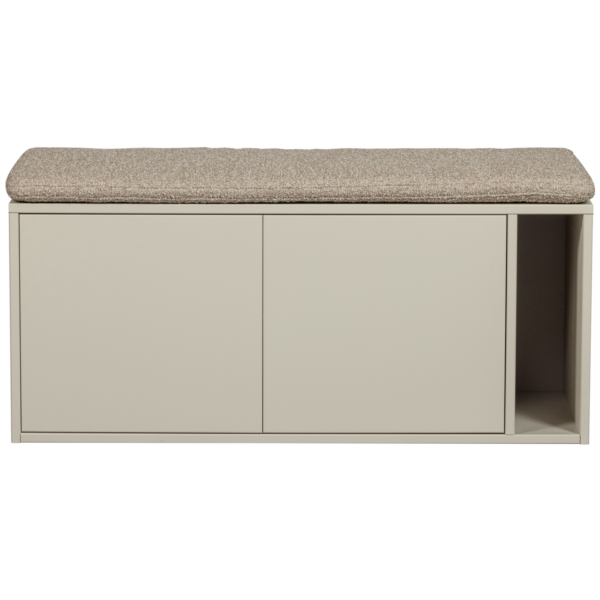 vtwonen Settle down tv meubel/bankje 108cm dust met zitkussen Paars Tv-meubel|Tv-dressoir