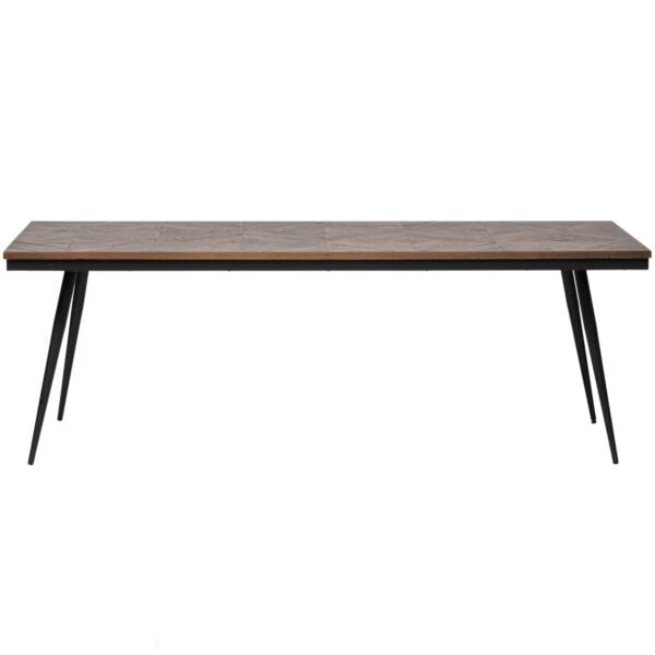 BePureHome Rhombic eettafel 220x90cm hout/metaal Naturel Eettafel