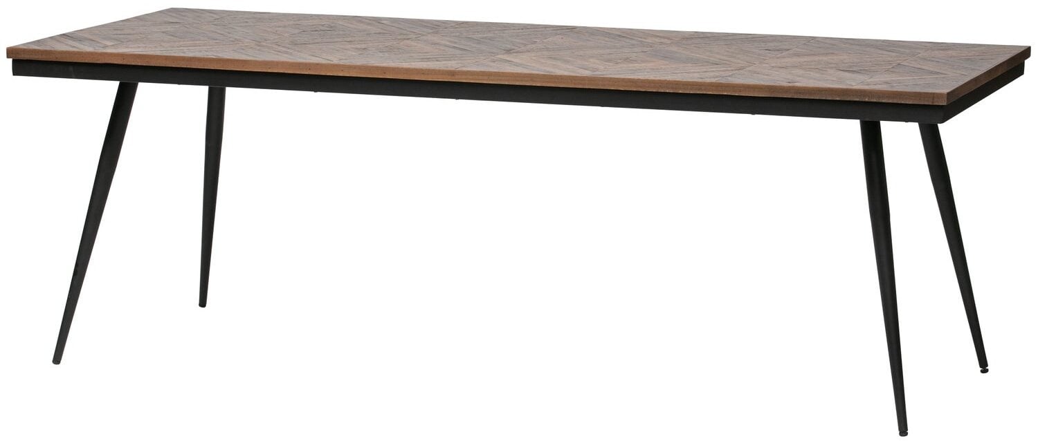 BePureHome Rhombic eettafel 220x90cm hout/metaal Naturel Eettafel