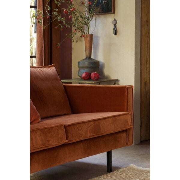 BePureHome Rodeo 2,5-zitsbank velvet roest Cognac|Oranje 2-zitsbank