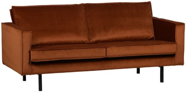 BePureHome Rodeo 2,5-zitsbank velvet roest Cognac|Oranje 2-zitsbank