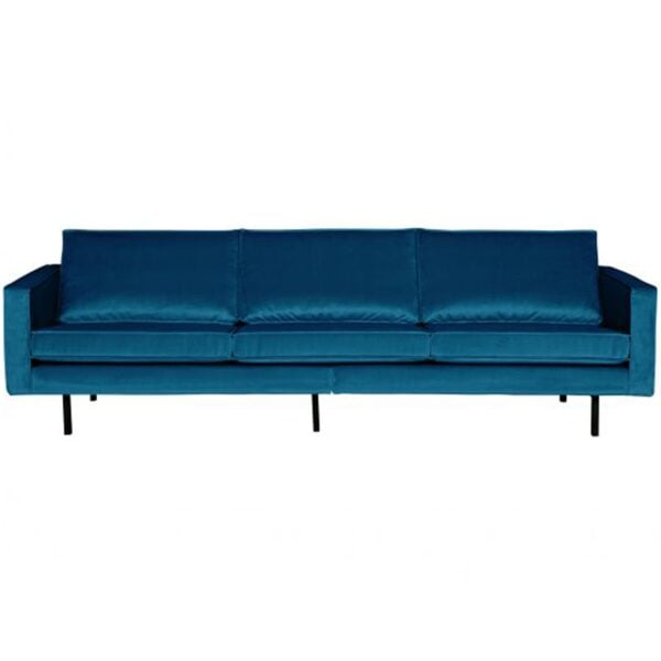 BePureHome Rodeo 3-zitsbank velvet blue Blauw 3-zitsbank