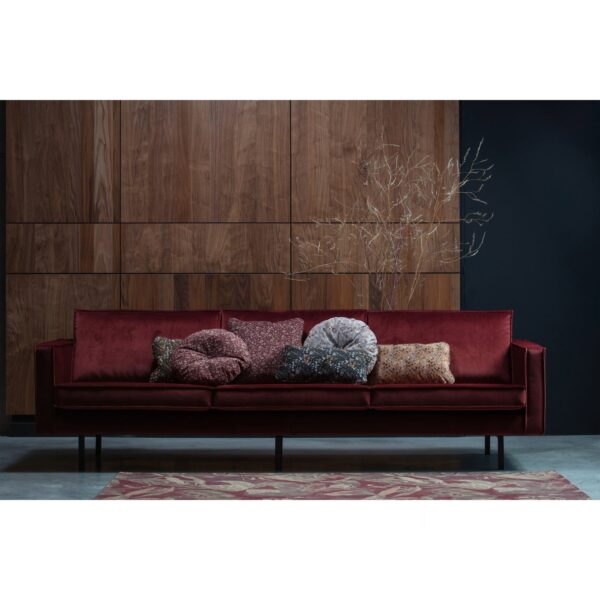 BePureHome Rodeo 3-zitsbank velvet chestnut Paars 3-zitsbank