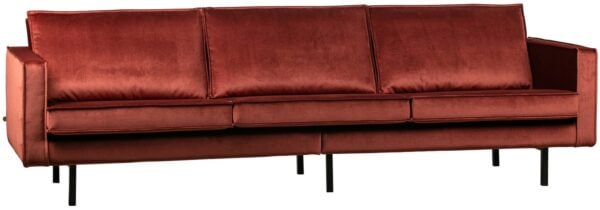 BePureHome Rodeo 3-zitsbank velvet chestnut Paars 3-zitsbank