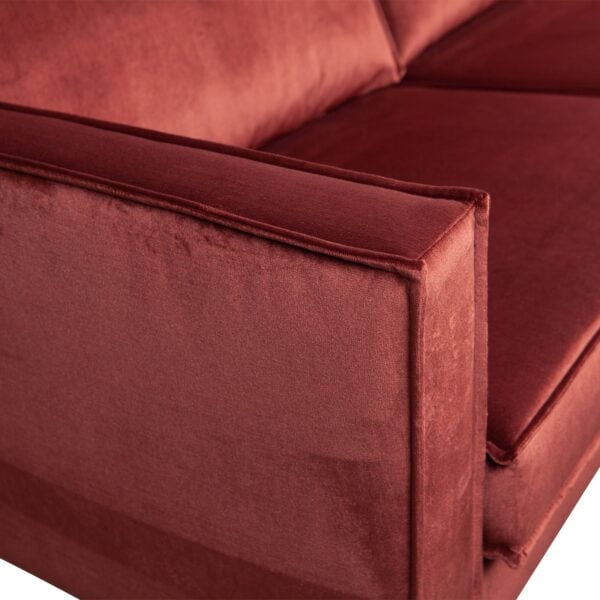 BePureHome Rodeo 3-zitsbank velvet chestnut Paars 3-zitsbank