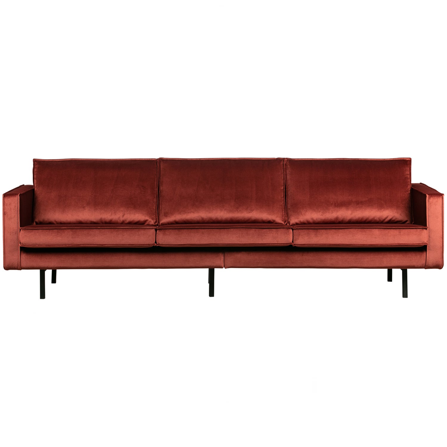 BePureHome Rodeo 3-zitsbank velvet chestnut Paars 3-zitsbank