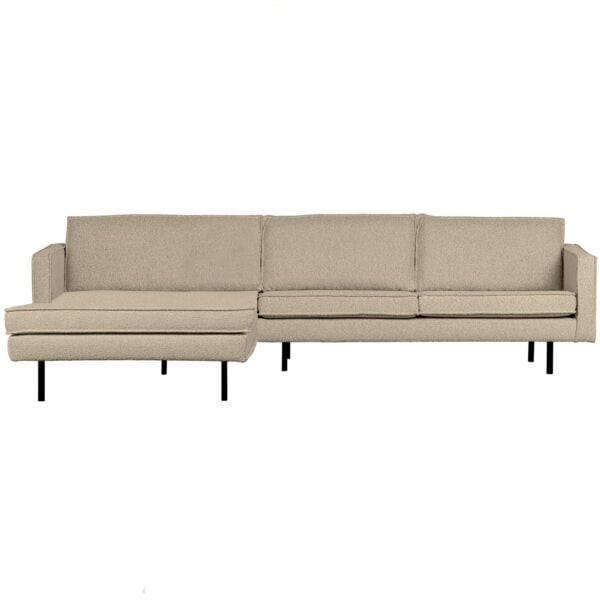 BePureHome Rodeo chaise longue links boucle beige Beige Hoekbank