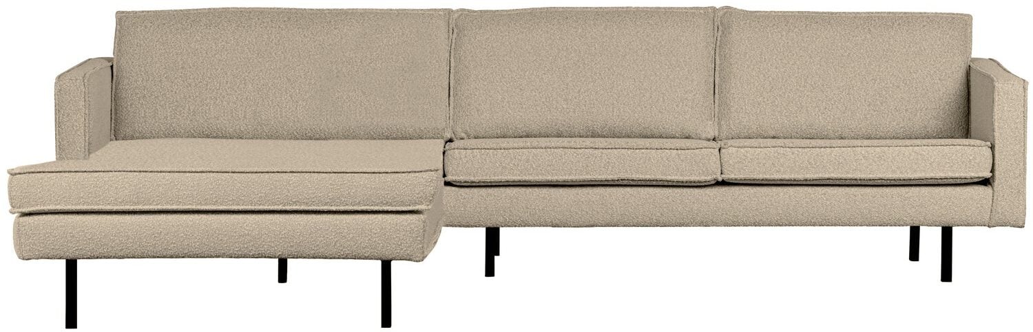 BePureHome Rodeo chaise longue links boucle beige Beige Hoekbank