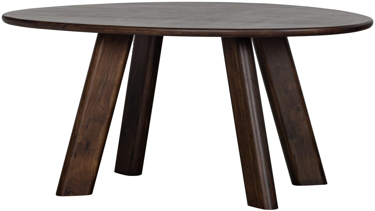 ROUNDLY EETKAMERTAFEL MANGO HOUT WALNOOT 160X110