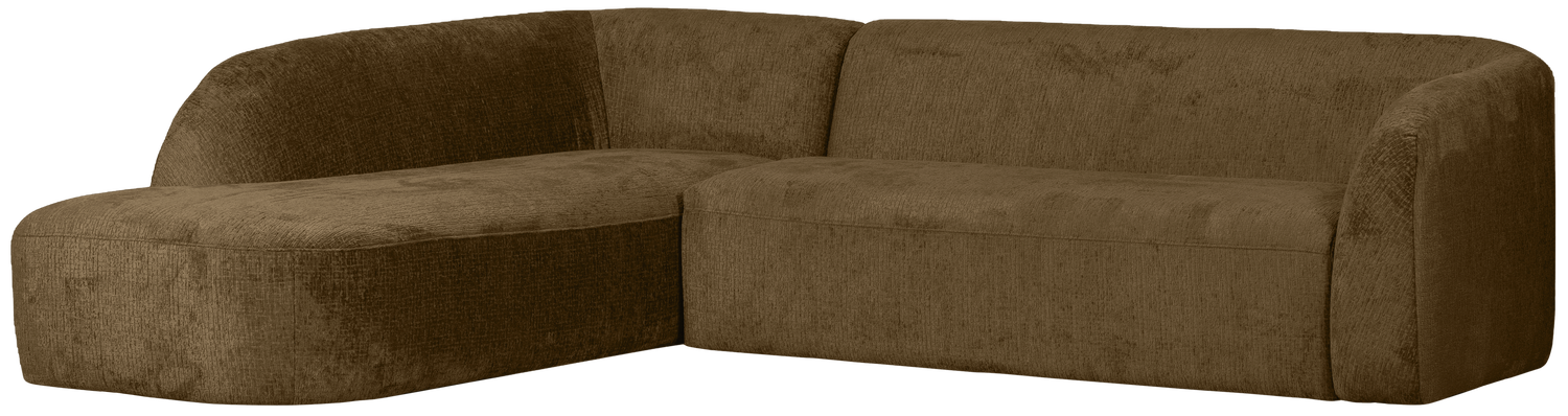 BePureHome Hoekbank Links Sloping - Velvet - Brass - 77x274x225|87