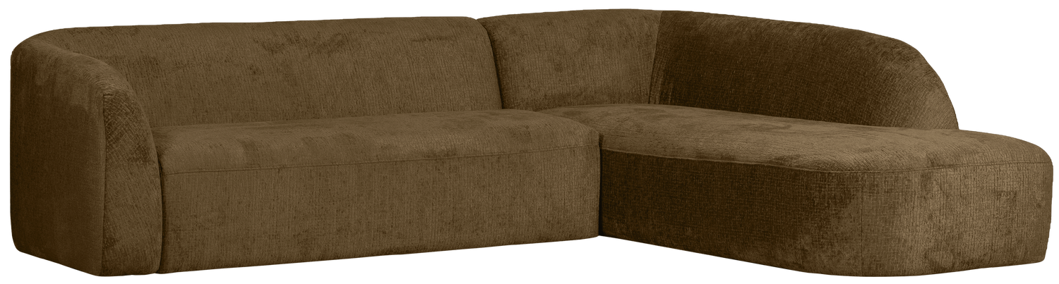 BePureHome Hoekbank Rechts Sloping - Velvet - Brass - 77x274x87|225