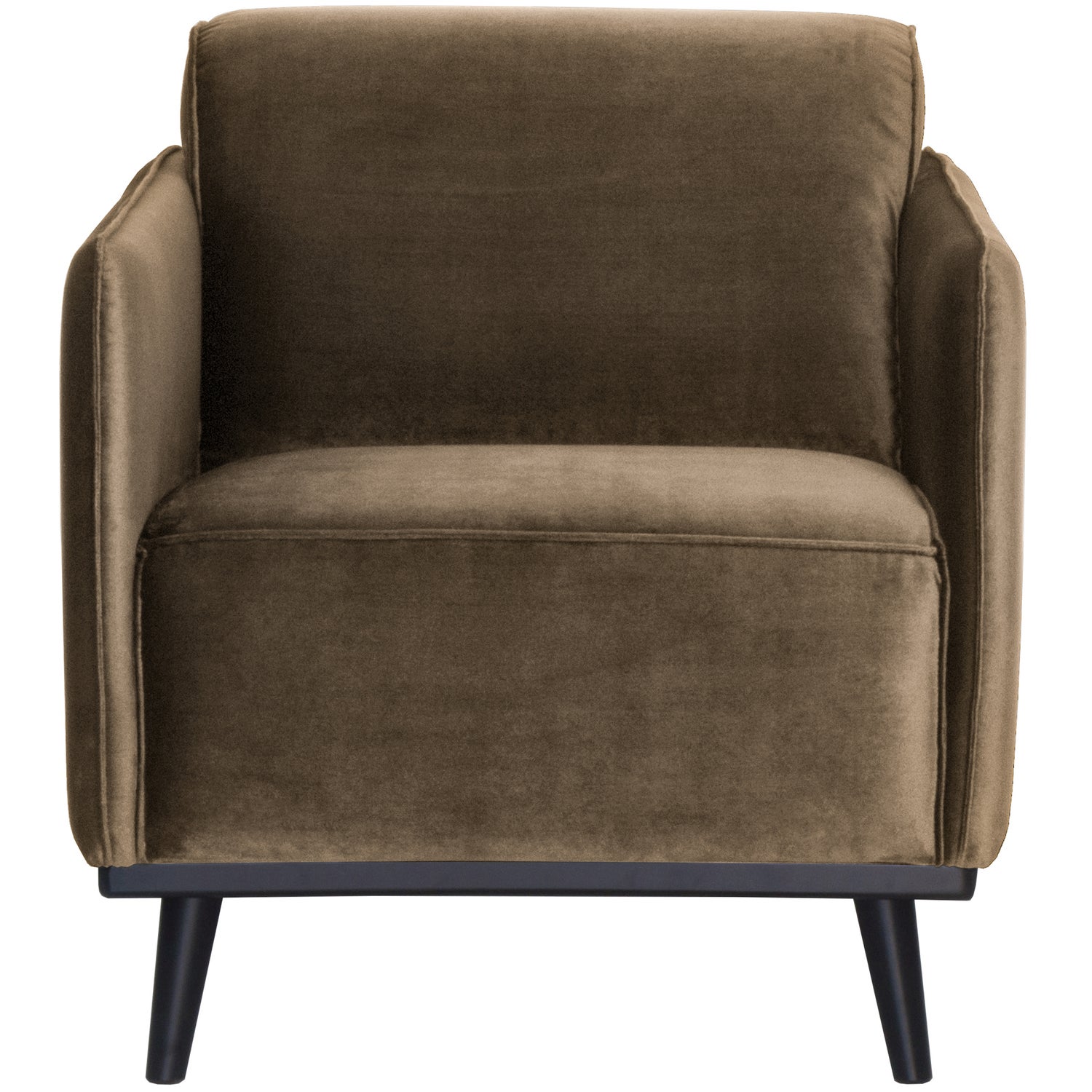 BePureHome Statement Fauteuil - Fluweel - Taupe - 77x72x93