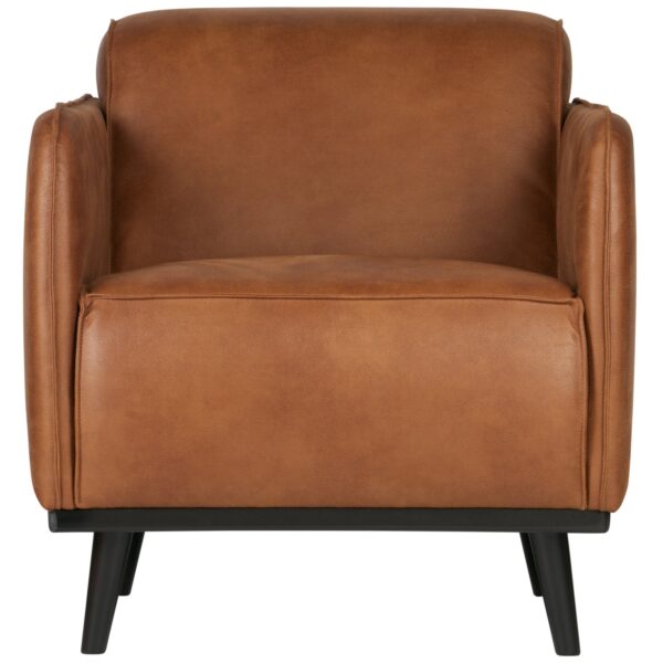 BePureHome Statement fauteuil met arm lederlook cognac Cognac Fauteuil