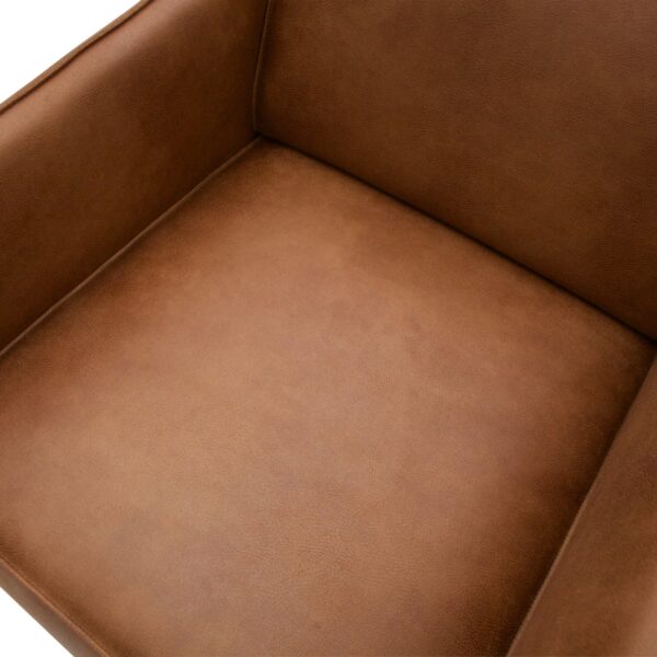 BePureHome Statement fauteuil met arm lederlook cognac Cognac Fauteuil